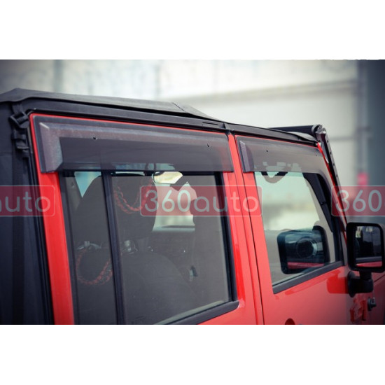Дефлекторы окон на Jeep Wrangler 2007-2018 Premium Series |Ветровики WELLvisors 3-847JE002