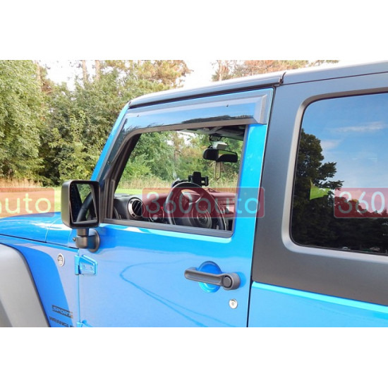 Дефлектори вікон для Jeep Wrangler 2007-2018 2d Premium Series WELLvisors 3-847JE001