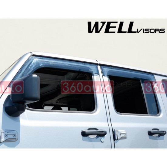 Дефлектори вікон для Jeep Wrangler 2018- 4d Premium Series WELLvisors 3-847JE012