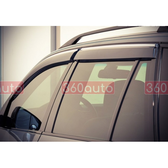 Дефлектори вікон для BMW X5 E70, F15 2007-2018 з хром молдингом WELLvisors 3-847BM005