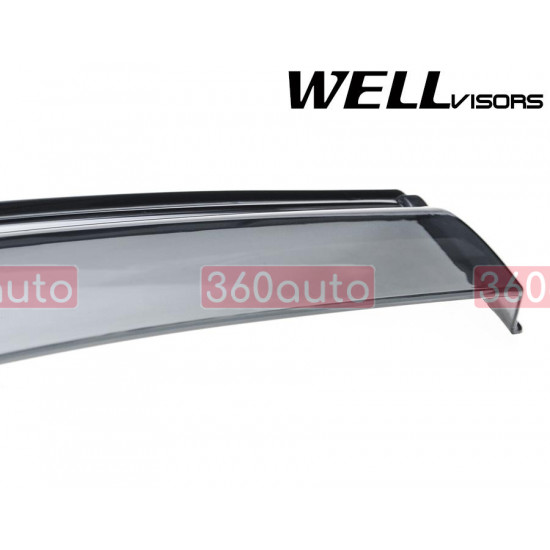 Дефлектори вікон для Volvo XC90 2003-2014 з хром молдингом WELLvisors 3-847VO003