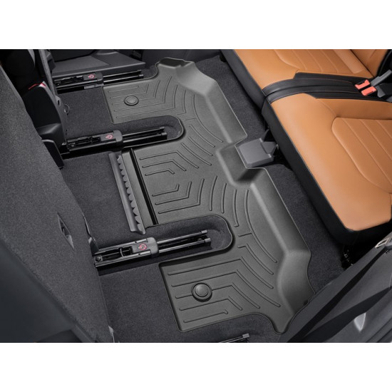 3D килимки для Volkswagen Atlas 2017- чорні 3 ряд Bucket Seating WeatherTech 4410845