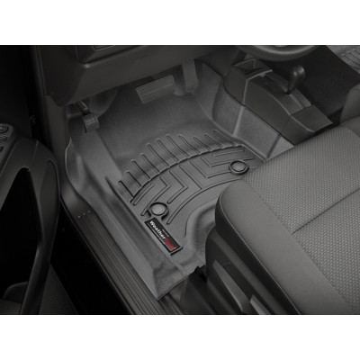3D килимки для Chevrolet Silverado, GMC Sierra 2014-2018 4x4 shifter чорні передні WeatherTech 447221