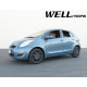 Дефлектори вікон для Toyota Yaris 2006-2012 sedan з чорним молдингом WELLvisors 3-847TY026