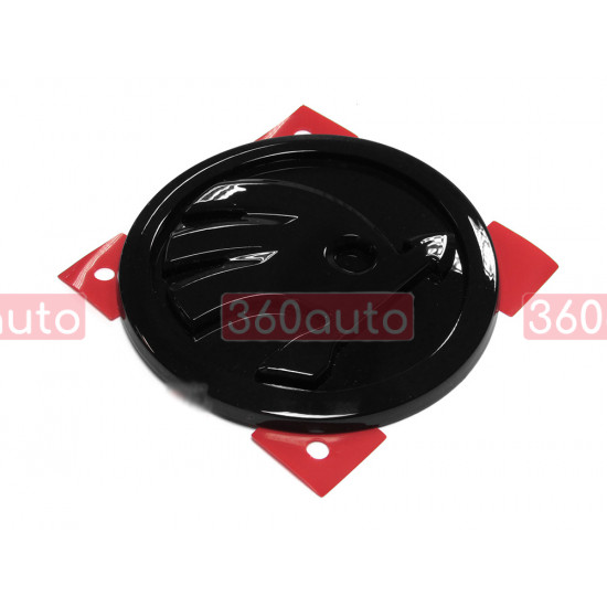 Автологотип шильдик эмблема Skoda черная 32D853621A Black 90мм Emblems 151968
