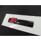 Автологотип шильдик емблема напис Audi S-line 72x15 мм black глянець Emblems163474