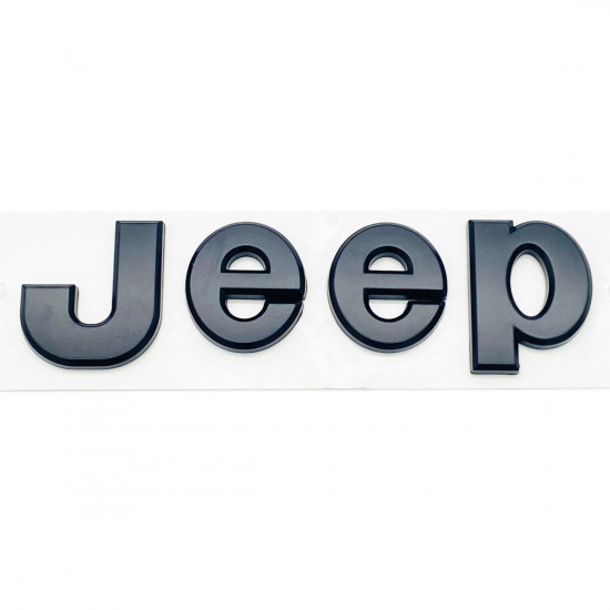 Автологотип эмблема надпись Jeep Night Eagle 132x35 черный мат