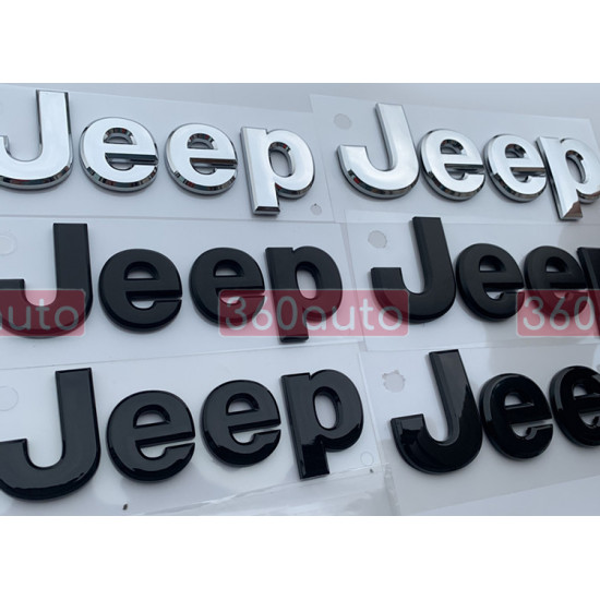 Автологотип емблема напис Jeep Night Eagle 132x35 чорний глянец