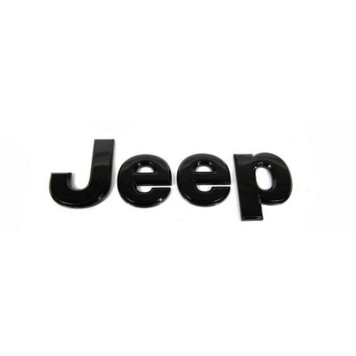 Автологотип шильдик емблема напис Jeep Night Eagle - wrangler, grand cherokee 156x46 чорний глянець