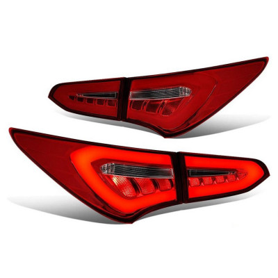Альтернативна оптика задня на Hyundai Santa Fe 2012- LED червона тюнінг JunYan