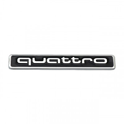 Автологотип шильдик емблема напис Audi Quattro 4G0853737 95мм хром