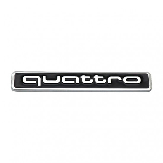 Автологотип шильдик эмблема надпись Audi Quattro 4G0853737 95мм хром
