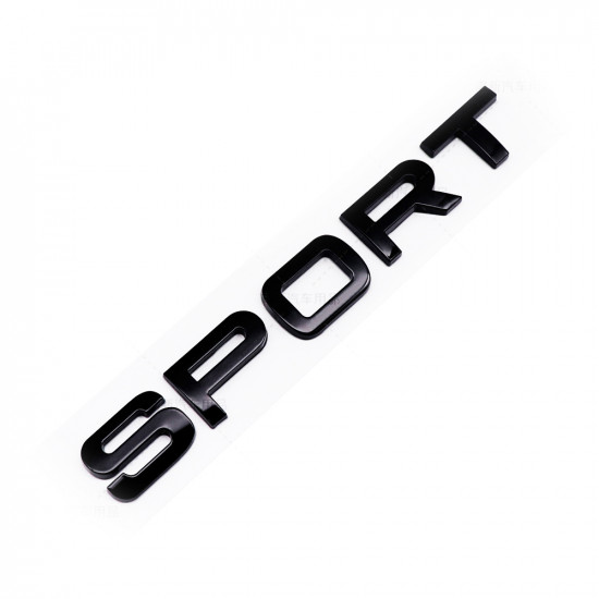 Автологотип шильдик эмблема надпись Land Rover Sport черный глянець 180мм