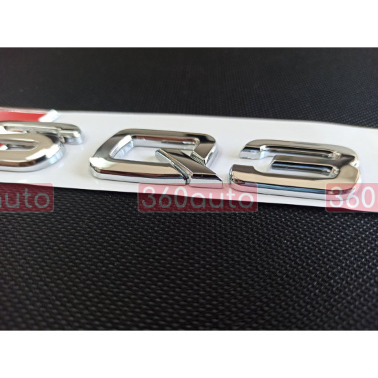 Автологотип шильдик емблема Audi SQ3 хром на кришку багажника