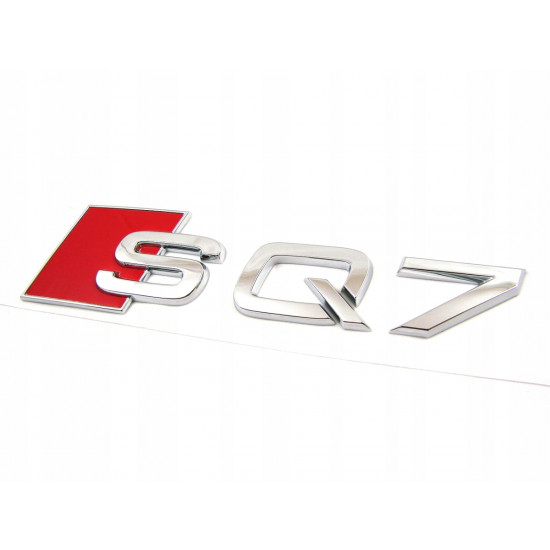 Автологотип шильдик эмблема надпись Audi SQ7 хром на крышку багажника