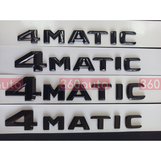 Автологотип шильдик эмблема надпись Mercedes 4MATIC черные 1 Emblems 169533