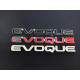 Автологотип логотип напис Range Rover Evoque червоний на кришку багажника
