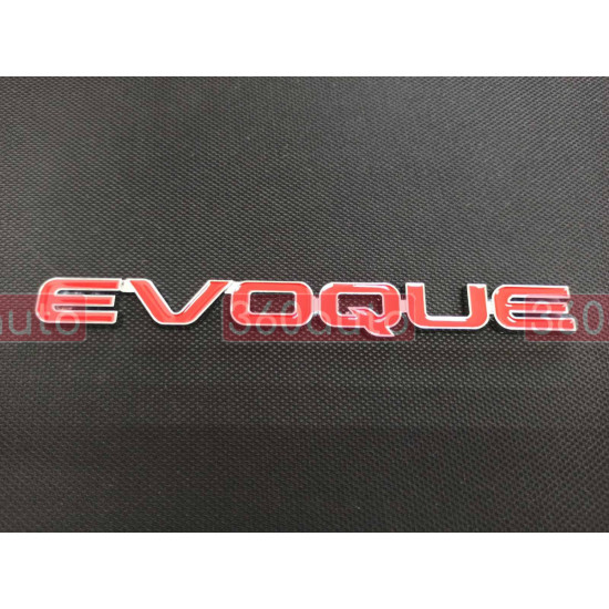Автологотип логотип надпись Range Rover Evoque красная на крышку багажника