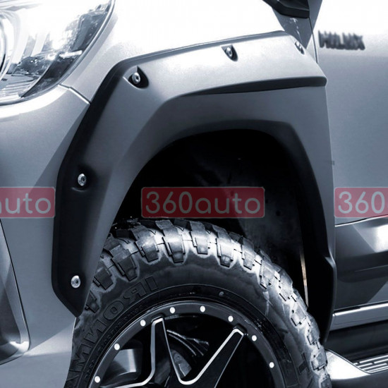 Расширители колесных арок Toyota Hilux 2017- c бризговиками AirDesign TO03A10