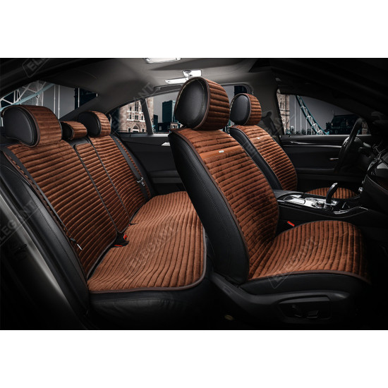 Автонакидки коричневые, комплект Elegant Napoli Maxi EL 700 115