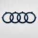 Автологотип емблема чорні кільця Audi Q7 2015- Black Edition в решітку радіатора 4M0071801
