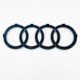 Автологотип емблема чорні кільця Audi A6 C7 2014-2018 Black Edition в решітку радіатора 4K5853602