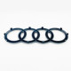 Автологотип черная эмблема Audi Q5 2017-2021 Black Edition в решетку радиатора