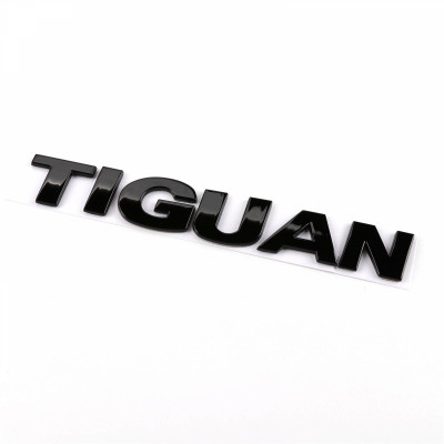Автологотип шильдик емблема напис Volkswagen Tiguan чорний на кришку багажника
