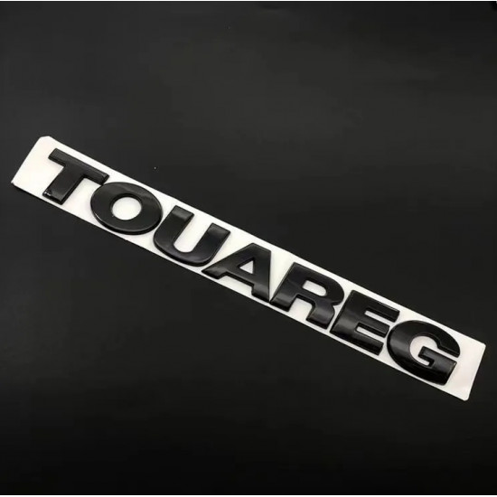 Автологотип шильдик эмблема надпись Volkswagen Touareg черная на багажник