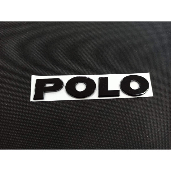 Автологотип шильдик емблема напис VW Volkswagen Polo чорна на багажник Emblems170075