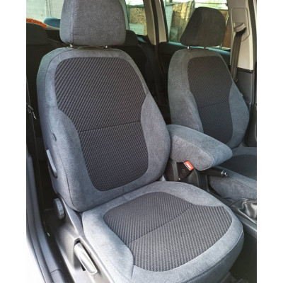 Велюровые чехлы на сидения Fiat Doblo 2010-2014 1+1 передние сидения Union Auto 90.21.07 - Пошив под Заказ