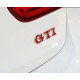 Автологотип шильдик эмблема надпись Volkswagen GTI на крышку багажника красный хром