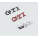 Автологотип шильдик эмблема надпись Volkswagen GTI на крышку багажника красный хром