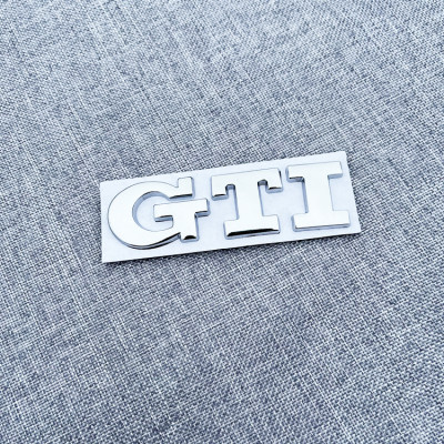 Автологотип шильдик емблема напис Volkswagen GTI на кришку багажника хром