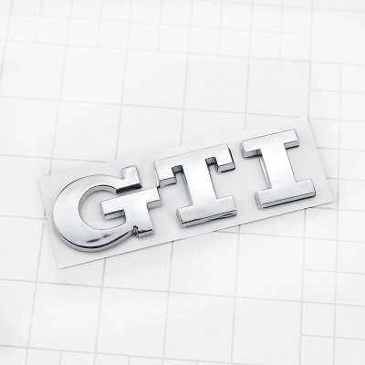 Автологотип шильдик эмблема надпись Volkswagen GTI на крышку багажника хром Emblems 170222