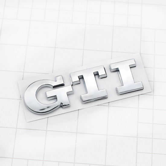 Автологотип шильдик емблема напис VW Volkswagen GTI на кришку багажника хром Emblems170222