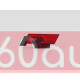 Автологотип шильдик эмблема надпись Volkswagen R-line в решетку радиатора на подиуме красно-черная