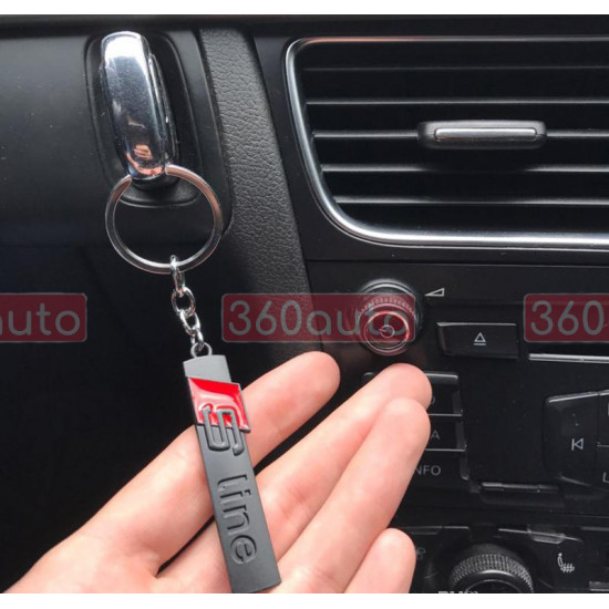 Автомобільний брелок на ключі Audi S-line чорний BrelOK 170256