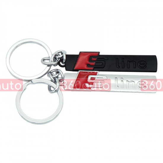 Автомобільний брелок на ключі Audi S-line чорний BrelOK 170256