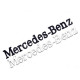 Автологотип шильдик емблема напис Mercedes Black чорна на кришку багажника матова