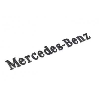 Автологотип шильдик эмблема надпись Mercedes Black черная на крышку багажника матовая