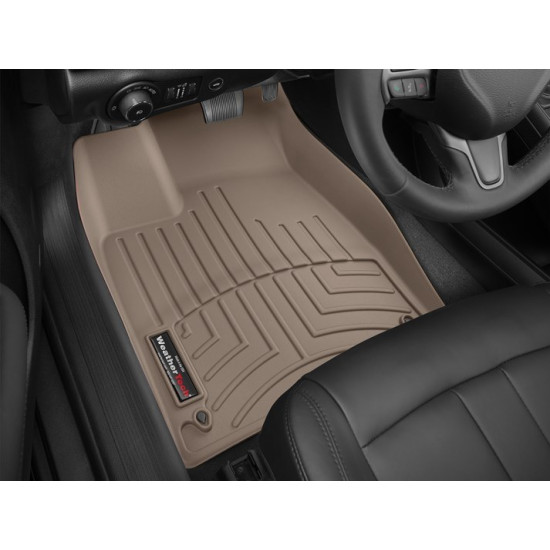 3D килимки для Chrysler 200 2015- бежеві передні WeatherTech 456891