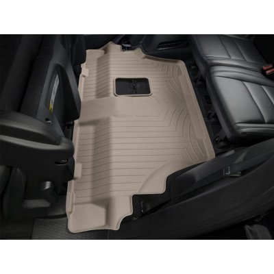 3D коврики для Dodge Durango 2015- бежевые 3 ряд Bench seating WeatherTech 453243