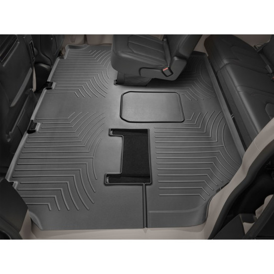 3D коврики для Chrysler Pacifica 2016- черные 8 мест 2-3 ряд WeatherTech 449452