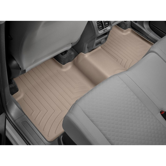 3D коврики для Volkswagen Tiguan 2017- Allspace, Seat Tarraco 2018- бежевые задние WeatherTech 459893