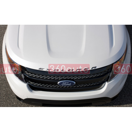 Автологотип шильдик эмблема надпись Ford Explorer серый мат на капот Emblems 170584