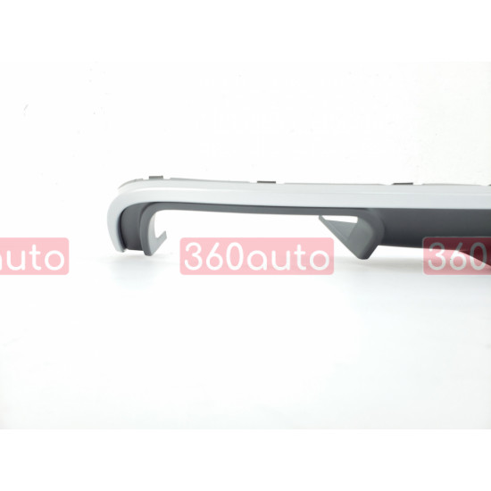 Диффузор заднего бампера на Audi A4 2015-2019 в стиле S-Line