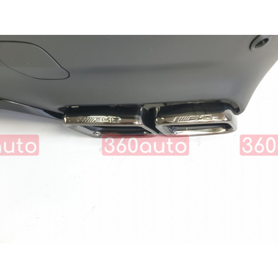 Диффузор заднего бампера на Mercedes GLE-Coupe C292 2015-2019 Full Black