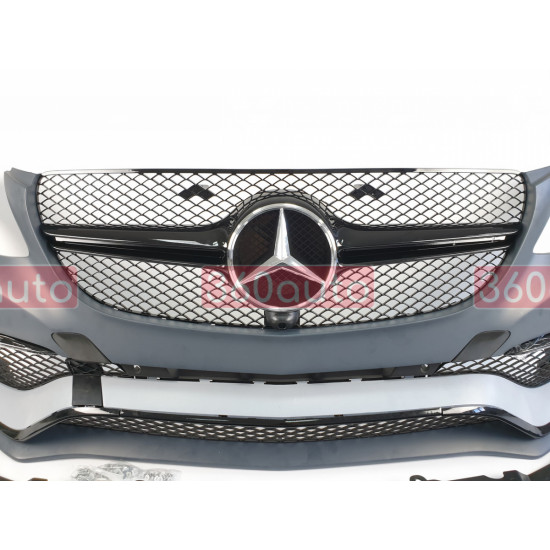 Передний бампер на Mercedes GLE-class W166 2015-2018 в стиле AMG MBW166-172
