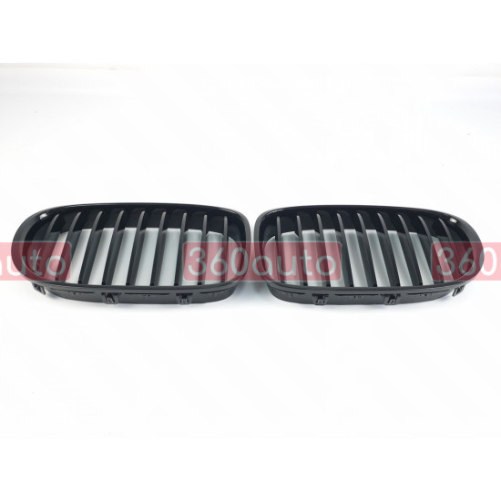 Решетка радиатора на BMW 7 F01, F02 2008-2015 черный глянец One-Bar BMW-F01091